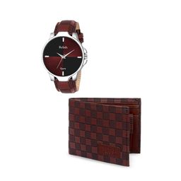 Relish Men Brown & Silver-Toned Accessory Gift Set-2