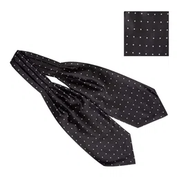 The Tie Hub Men Black & White Printed Accessory Gift Set-image-15