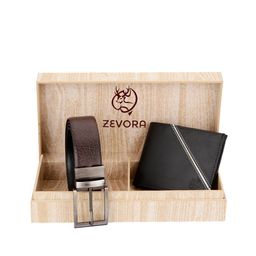 ZEVORA Men Brown & Black Accessory Gift Set-image-58