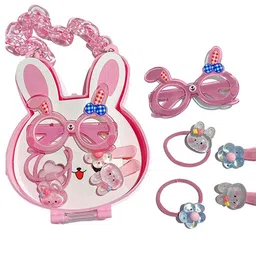 Babymoon 6 Pcs Baby Girl Gift Box Sunglasses, Hair Accessories, Hair Clips, Rubber Band-0