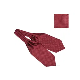The Tie Hub Men Maroon & Yellow Printed Accessory Gift Set-image-21