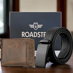 The Roadster Lifestyle Co. Men Belt & Wallet Accessories Gift Set-40