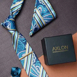 AXLON Men Woven Design Tie Set Accessory Gift Set-image-22