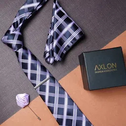 AXLON Men Woven Design Accessory Gift Set-image-34