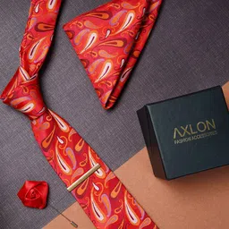 AXLON Men Woven Design Accessory Gift Set-25