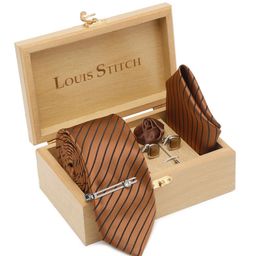 LOUIS STITCH Men Italian Silk Necktie Accessory Gift Set-image-54