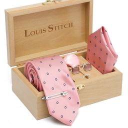 LOUIS STITCH Men Italian Silk Necktie Accessory Gift Set-image-82