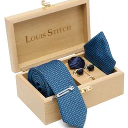 LOUIS STITCH Men Printed Silk Necktie Accessory Gift Set-picture-24