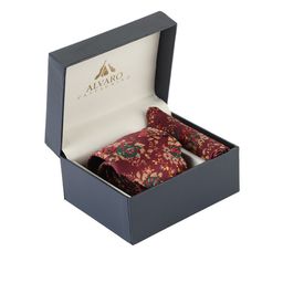 Alvaro Castagnino Men Maroon & Beige Printed Accessory Gift Set-image-98
