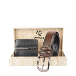 ZEVORA Men Belt And Wallet Leather Accessory Gift Set-17