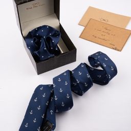 The Tie Hub Men Woven Design Necktie With Pocket Square Combo Set-image-93