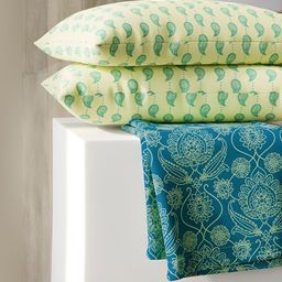 Layers Color Sense Ivy Green Ethnic Motif Double Bedsheet with 2 Pillow Covers-image-69