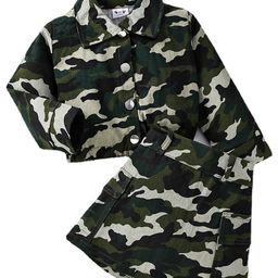 StyleCast Girls Green Printed Shirt With Skirt-image-89