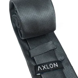 AXLON Men Micro Dotted Tie Set With Pocket Square Cufflink & Flower Pin Set image 2