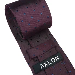 AXLON Men Printed Tie Set With Pocket Square, Cufflink & Flower Pin image 5