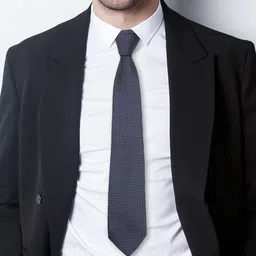 AXLON Men Polka Dotted Design Tie Set With Pocket Square-Cufflink & Flower Pin image 4