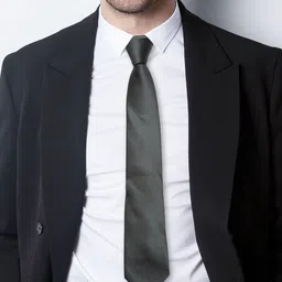 AXLON Men Micro Dotted Tie Set With Pocket Square Cufflink & Flower Pin Set image 3