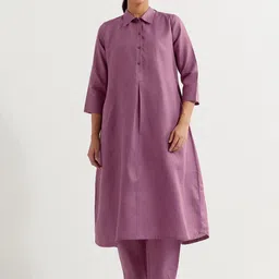 THE INDIAN CAUSE Set Of 2 Pure Cotton Shirt Collar Neck Tunic With Trouser Co-Ords-picture-36