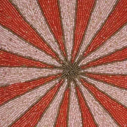 Exotic India Red & Pink 2 Pieces Beaded Round Table Placemats-23
