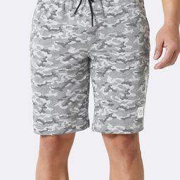 Van Heusen Sport Men AOP Allover Camo Print Drawstring Waist Ultra Soft Knit Shorts-picture-1