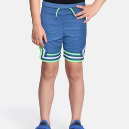 Jordan Boys Blue Solid AIR Diamond Loose Fit Shorts-image-12