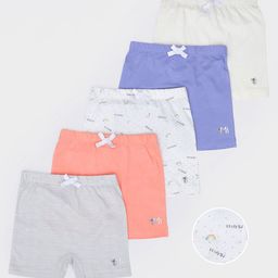 MiArcus Unisex Kids Pack of 5 Multicoloured Slim Fit Shorts-16