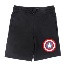 Marvel by Wear Your Mind Boys Black Superhero Printed Captain America Shorts-image-98