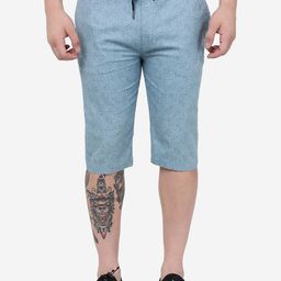 JADE BLUE Men Floral Printed Slim Fit Pure Cotton Shorts-image-26