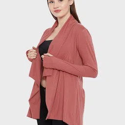 Hypernation Women Rust  Open Front Shrug image 5