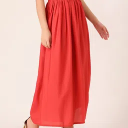DressBerry High Waist Maxi A-Line Skirt-51