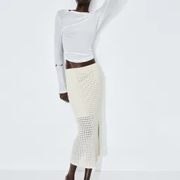 H&M Women Pointelle-Knit Skirt-picture-38