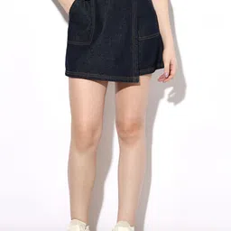 ONLY Pure Cotton Flared Mini Skort Skirts-picture-13