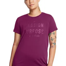 UNDER ARMOUR Women Typography Printed Round Neck Cotton T-shirt-picture-50