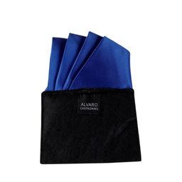 Alvaro Castagnino Men Blue Solid Pocket Square-picture-30