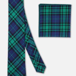 TOFFCRAFT Checked Slim Neck Tie With Pocket Square-image-36