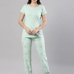 Femmora Graphic Printed Pure Cotton Night Suits-picture-36