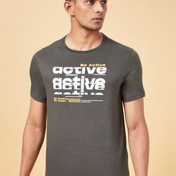 Ajile by Pantaloons Men Typography Printed Slim Fit T-shirt-image-50