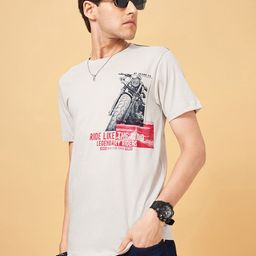 SF JEANS by Pantaloons Men Typography Printed Applique Slim Fit T-shirt-image-88