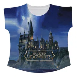 Harry Potter by Wear Your Mind Girls Navy Blue Graphic Printed Top-image-86