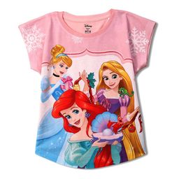 Wear Your Mind Girls Disney Princess printed Round Neck Regular Top-picture-18