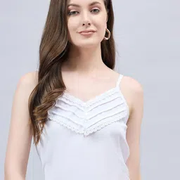 Style Quotient Solid Shoulder Straps Pleated Top-picture-37