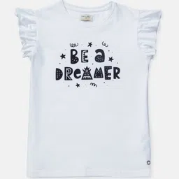 Gini and Jony Girls White Printed Top-image-98