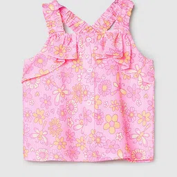 max Infants Floral Printed Shoulder Straps Regular Top-7