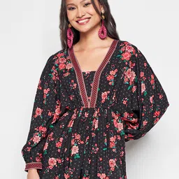 Global Desi Floral Printed Extended Sleeves Top-picture-25