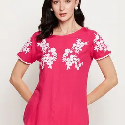 Ruhaans Floral Embroidered Top-image-23