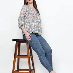 TrendRush Women Floral Printed Empire Top-picture-3