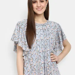 V-Mart Floral Printed Flared Sleeves Top-image-16
