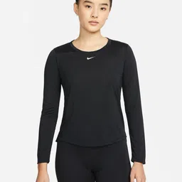 Nike Women Black Brand Logo Printed Dri Fit Top-picture-41