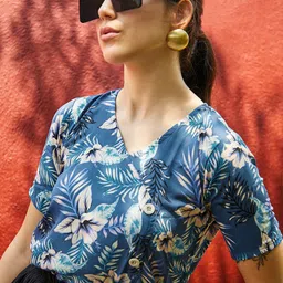 PINACOLADA Floral Printed V Neck Top-picture-18