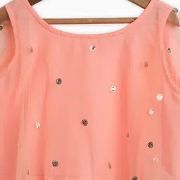 studio rasa Embellished Sheer Net Top image 3